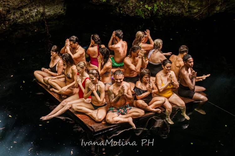 Manifestation on magical mineral waters of the cenotes of the Rivera Maya.