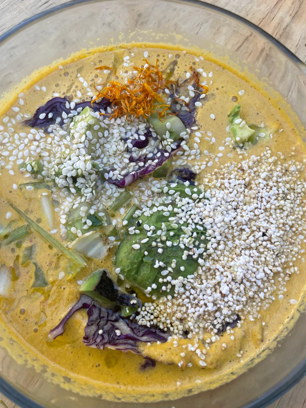 Raw vegan gazpacho raw menu intermittent fasting playa del carmen