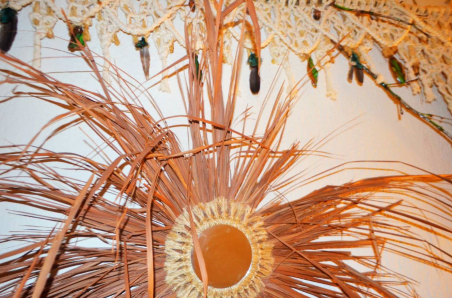 macreme healing wall hanging featuring healing materials and all the elements.